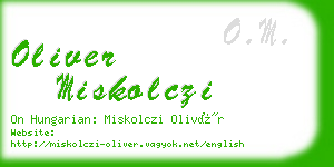 oliver miskolczi business card